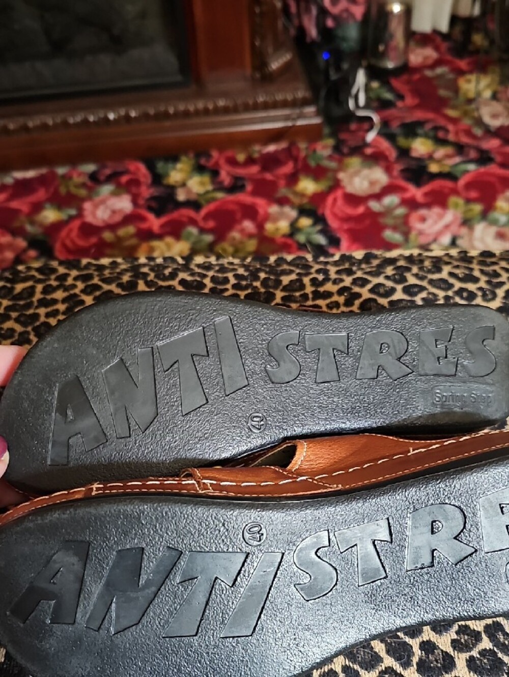 Spring Step Tan Leather Slip-On Sandal - Picture 8 of 11